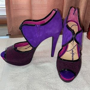 Jessica Simpson Belinda Color Block Platform Heels